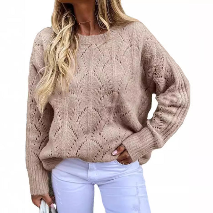 Knitted sweater for women with a delicate lace pattern Lune London
