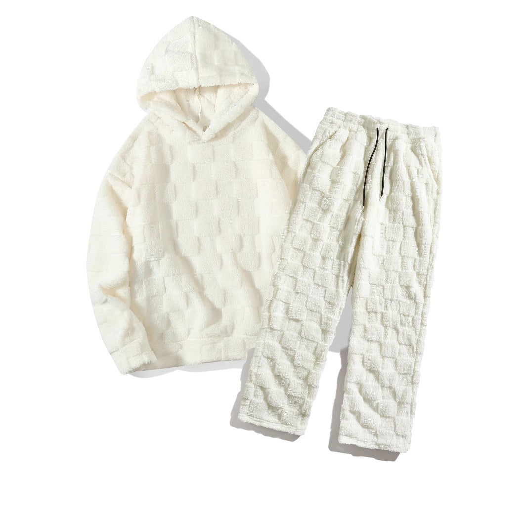Women's plush sweatshirt set with hood and great wearing comfort Lune London