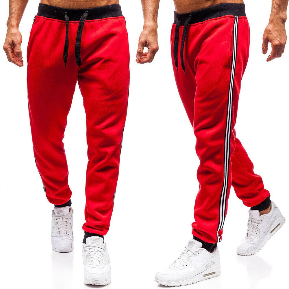 Men Casual Sports Pants with Side Stripes Lune London
