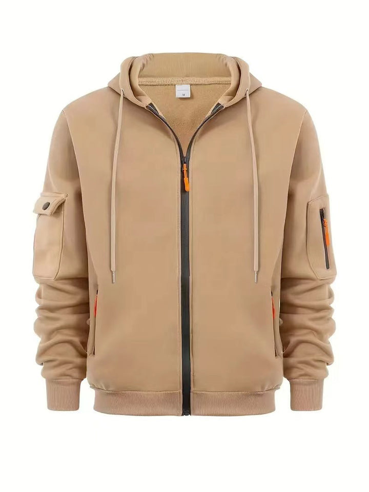 Men's functional hoodie jacket with practical zip pockets Lune London