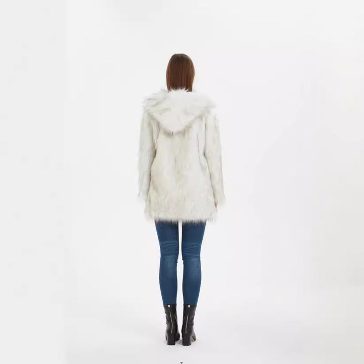 Ladies Cool and Casual Faux Fur Jacket Lune London