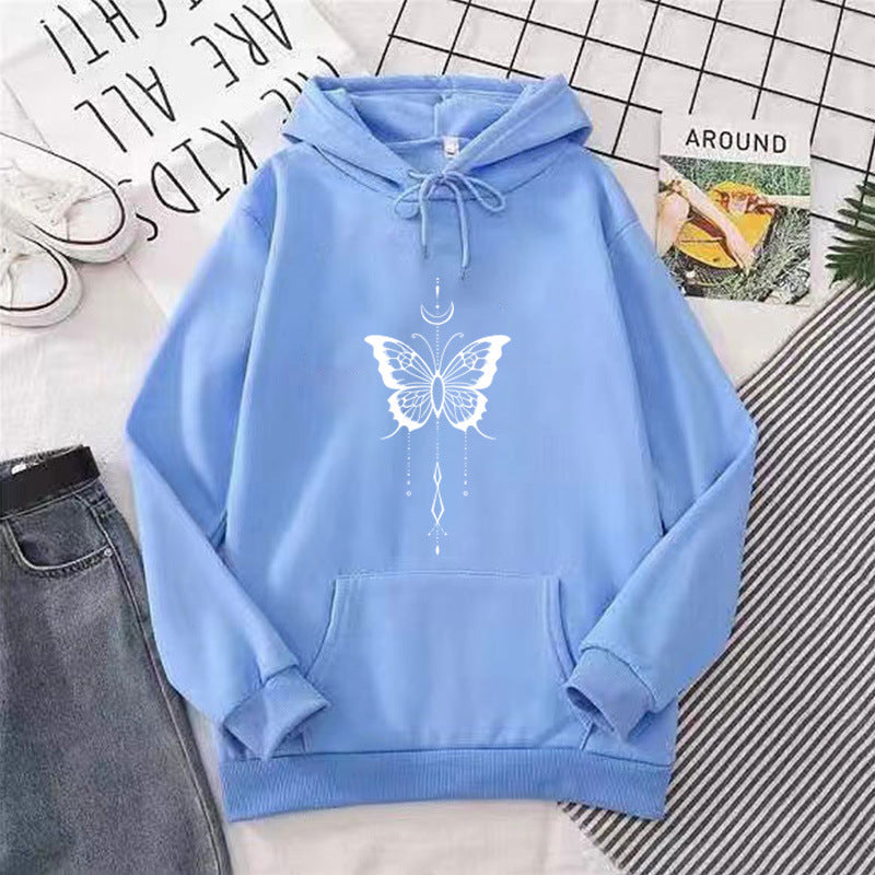 Women's hoodie with stylish butterfly motif Chic & Stil