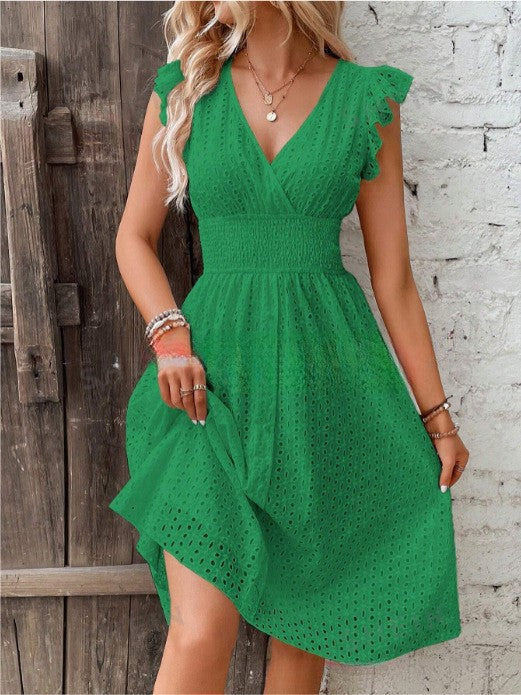 Women’s summer dress with elegant lace sleeves Lune London