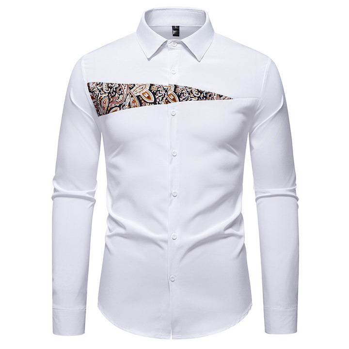 Long sleeve shirt for men with creative paisley design Lune London