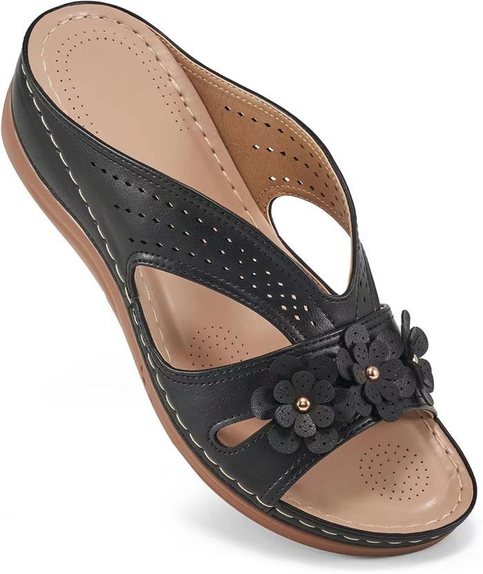 Lune London non-slip sandals decorated with flowers for women