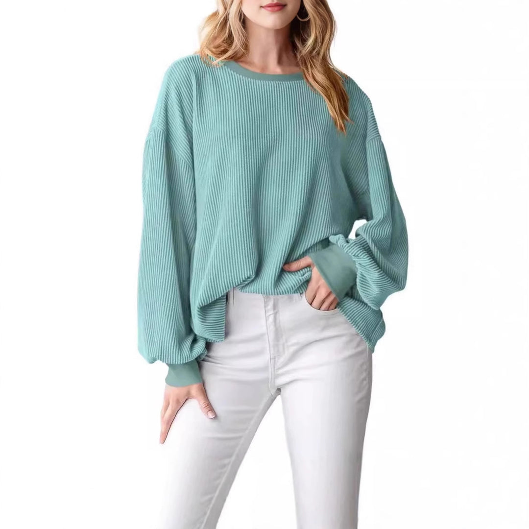 Pull en rib avec des manches amples pour femmes Lune London
