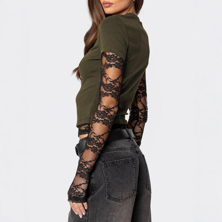 Lune London Lace Sleeve Women’s Top