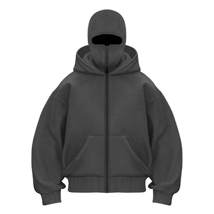 Trendy hooded jacket for women with high collar Lune London
