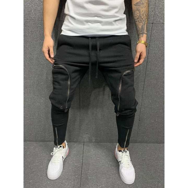 Men's sporty jogger pants with stylish zippers and a slim fit Lune London