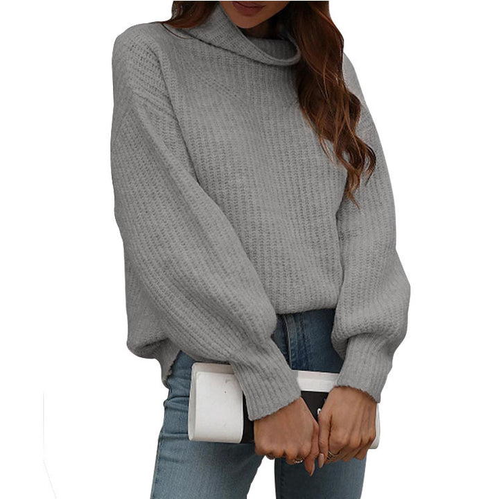 Lune London women’s oversized sweater vest with trendy turtleneck