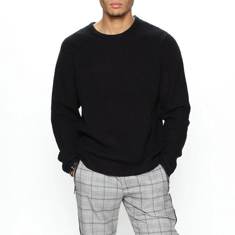 Men's chunky knit sweater with modern cut and cozy inner lining Lune London