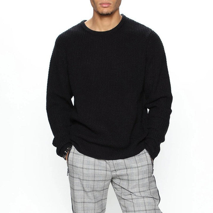 Men's chunky knit sweater with modern cut and cozy inner lining Lune London