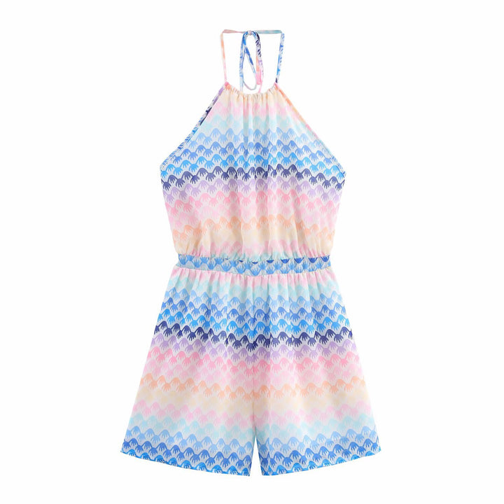 Women's bodysuit with a refined zigzag pattern and adjustable straps Chic and Style