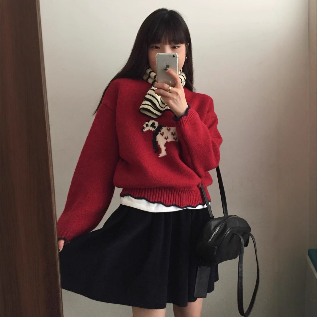 Cozy sweater for women with animal pattern Lune London
