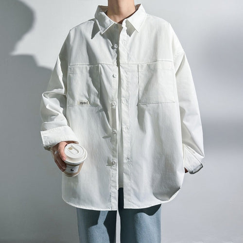 Oversized women's shirt with practical chest pockets Lune London