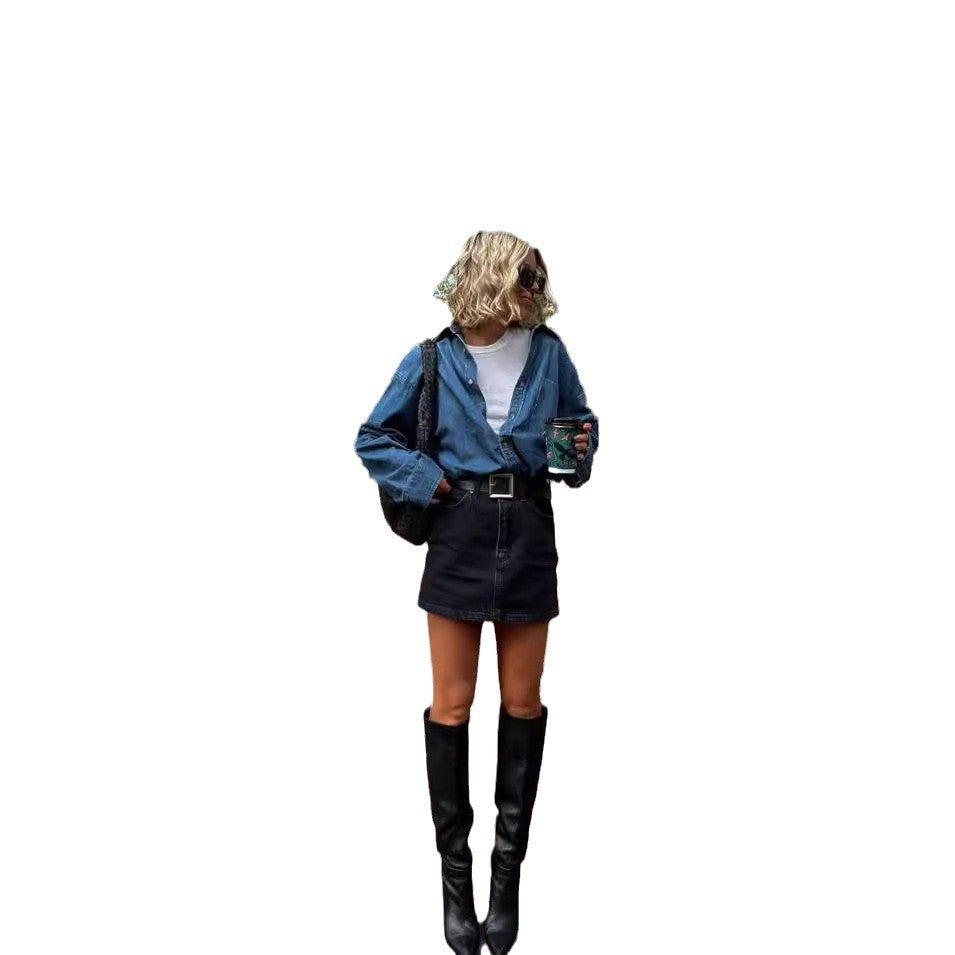 Veste en denim décontractée pour femmes coupe oversize classique Chic & Stil