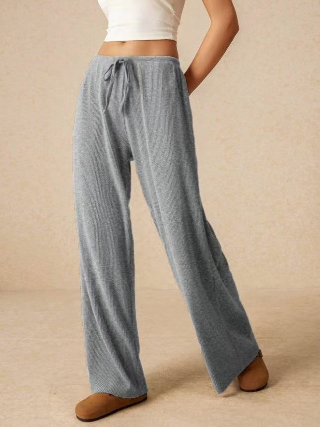 Loose leisure pants for women with elastic waistband and drawstring Lune London