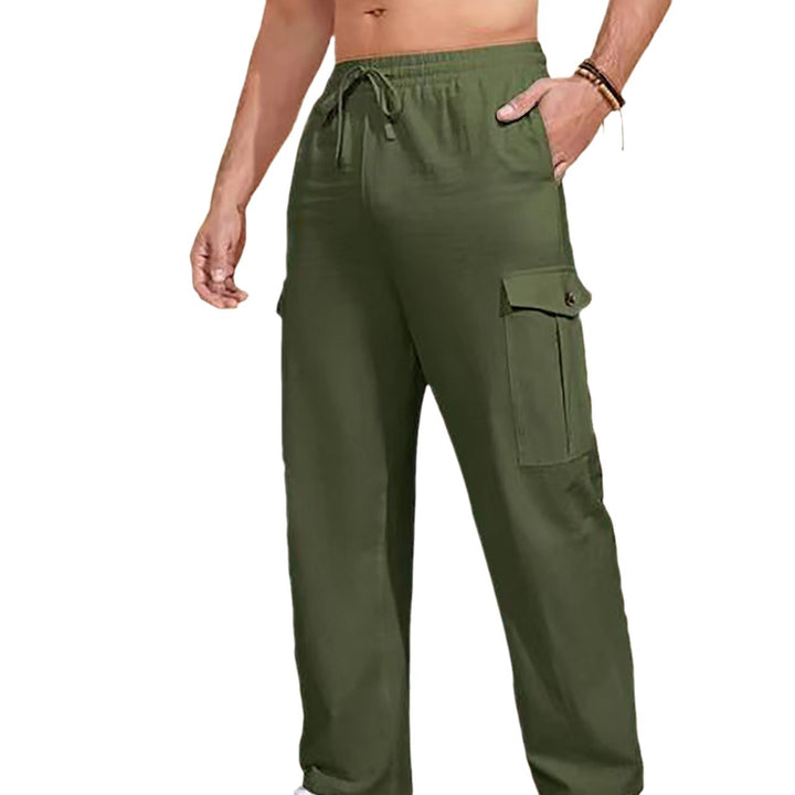 Casual cargo pants for men with elastic waistband and practical side pockets Lune London