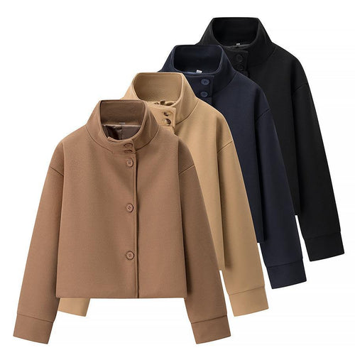 Lune London | Women's elegant short jacket with stand-up collar and stylish button details