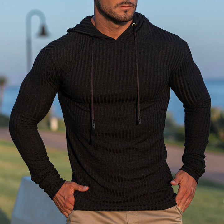 Hooded sweatshirt for men with a trendy ribbed design Lune London
