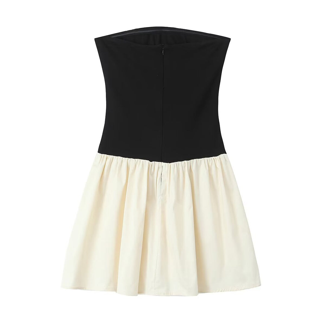 Strapless dress for ladies with flared skirt Lune London