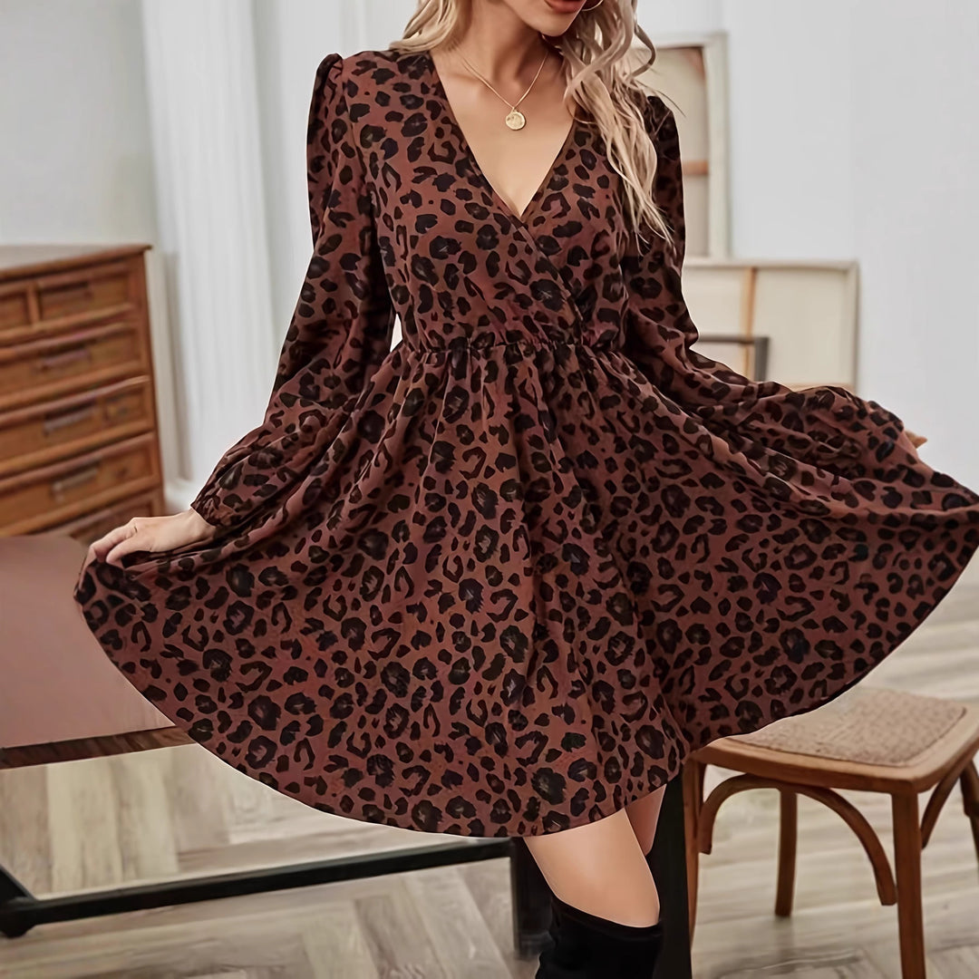 Lune London leopard print wrap dress for women