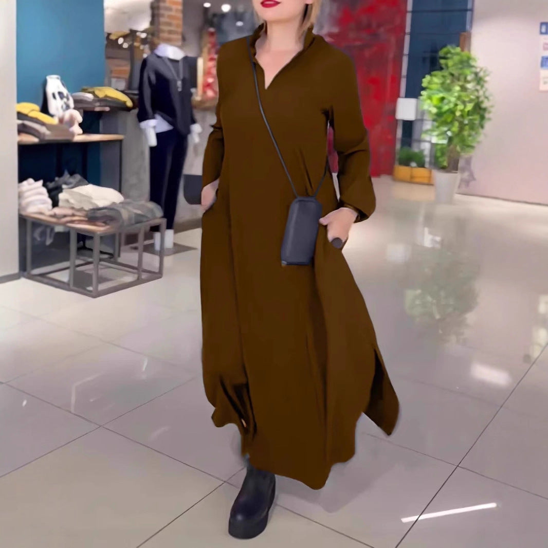 Shirt dress for women with practical side pockets and fluid cut Lune London