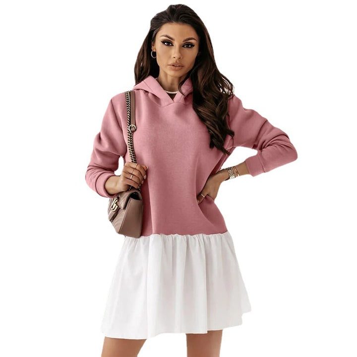 Casual hooded sweatshirt dress for women Lune London