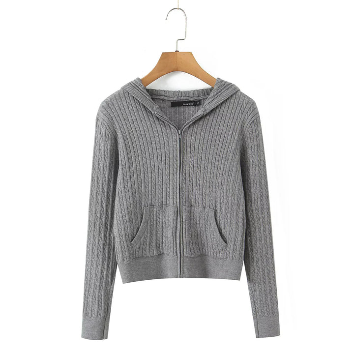 Leisure hoodie for women with structured surface finish and practical pockets Lune London