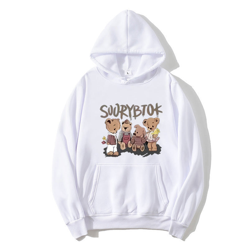 Womens hoodie with playful bear motif Chic & Stil