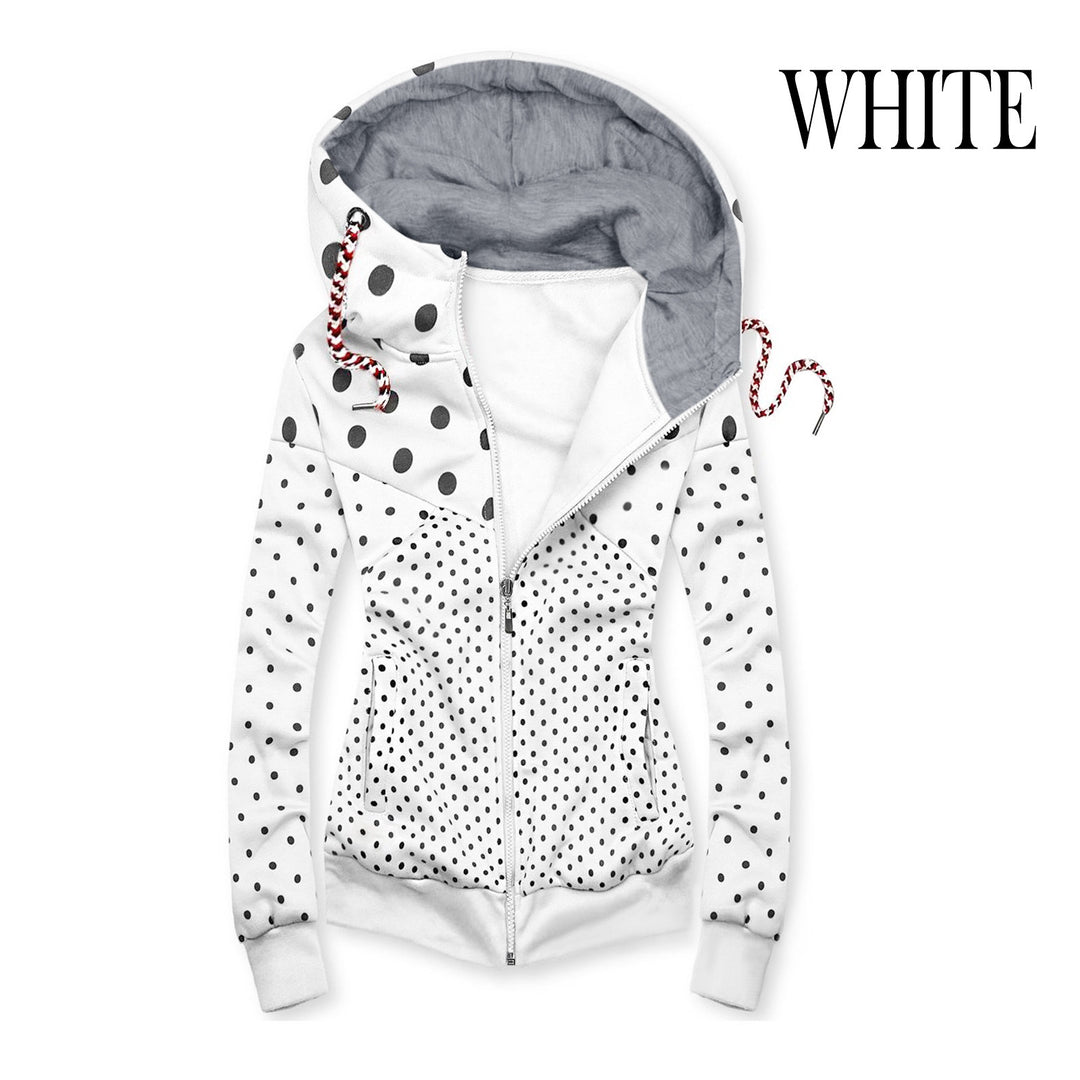 Women's sports jacket with playful polka dot pattern Lune Londonl