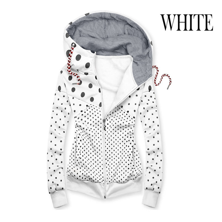 Women's sports jacket with playful polka dot pattern Lune Londonl