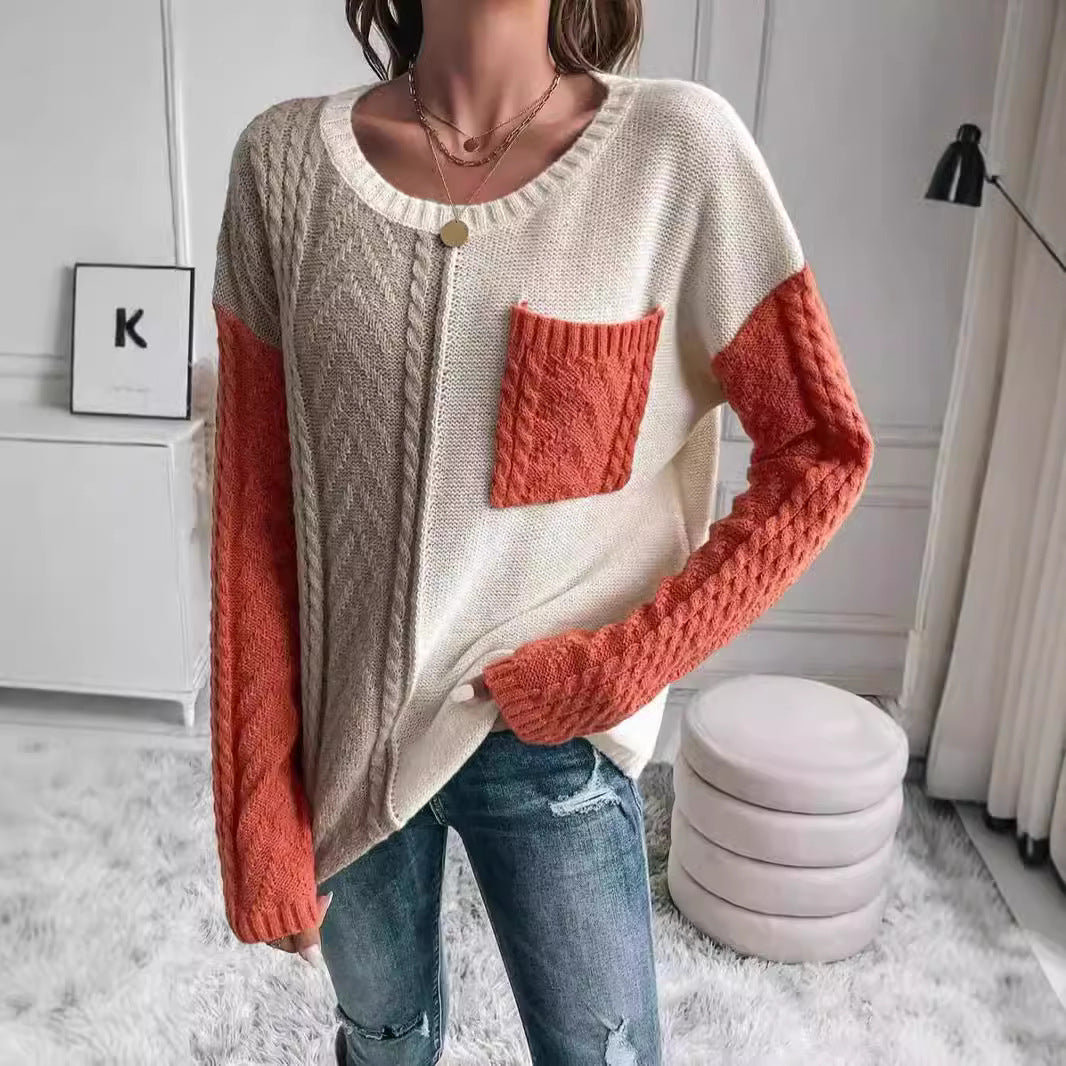 Casual knit sweater for women with asymmetrical design Lune London