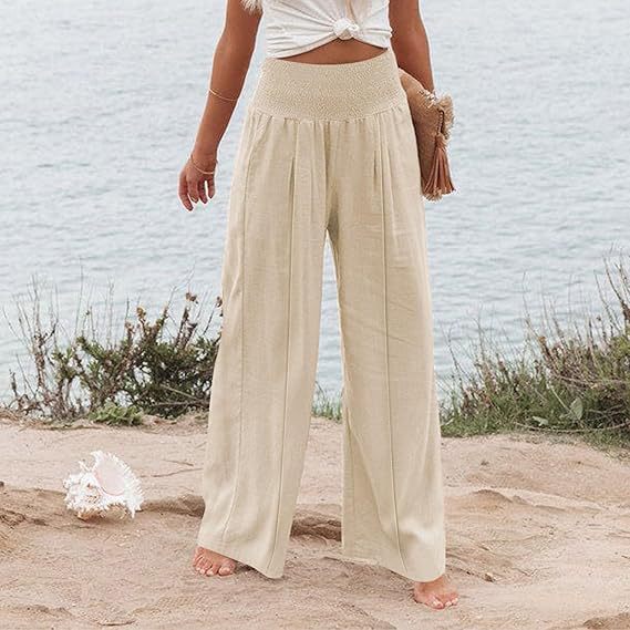 Ladies Wide Palazzo Pants Lune London