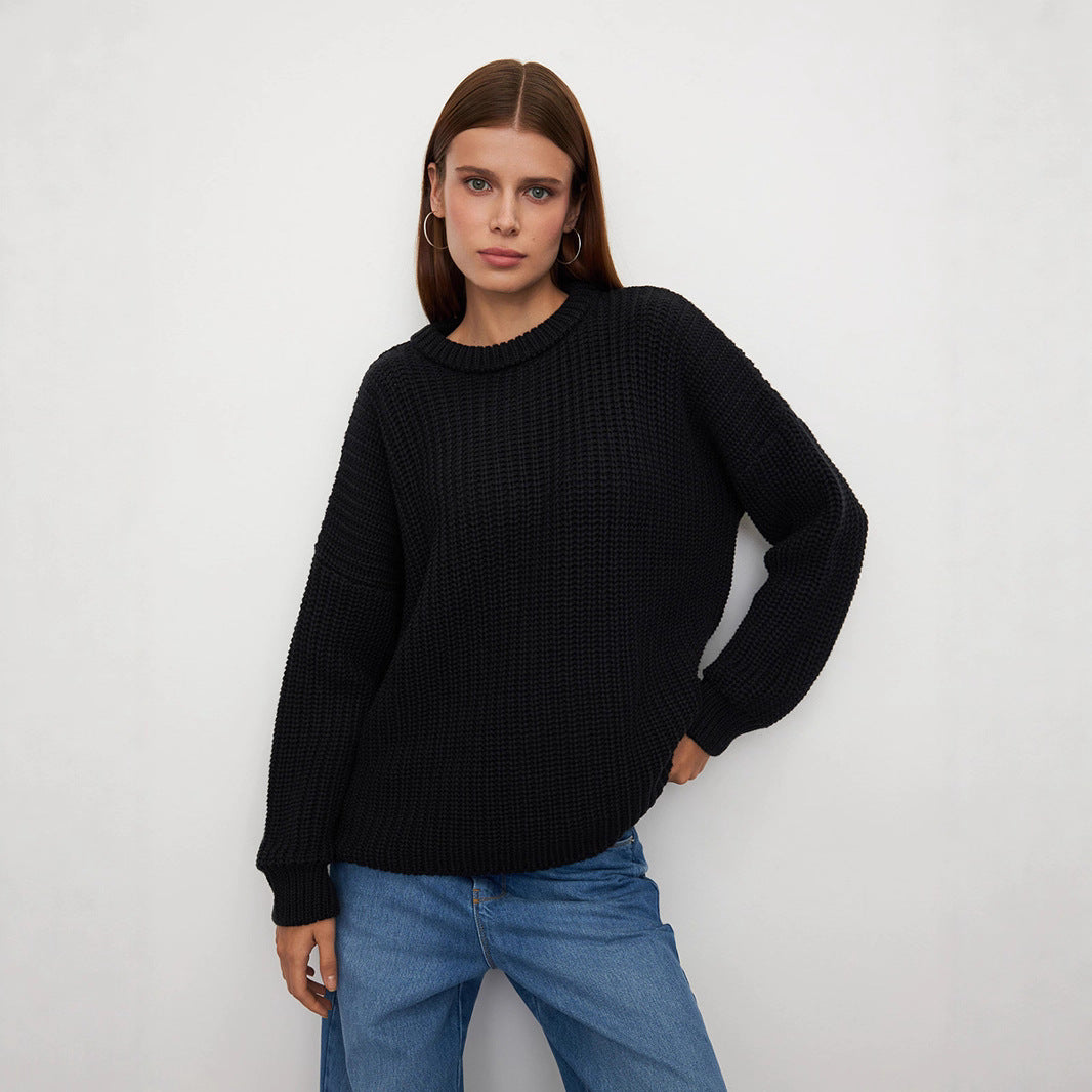 Pull en tricot surdimensionné pour femmes avec une coupe décontractée Chic & Stil