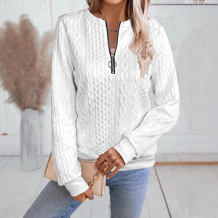 Pull en tricot à fermeture éclair pour femmes Lune London