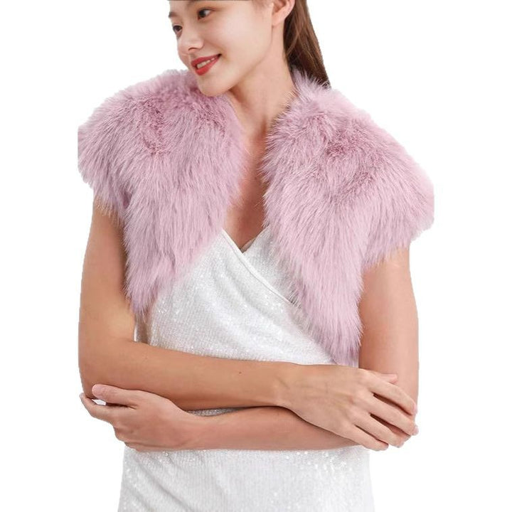 Women Soft Faux Fur Gilet with Open Design Lune London