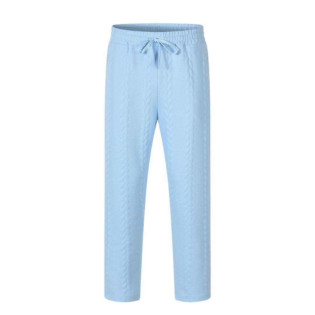 Men's stretch leisure pants with drawstring and textured design Lune London