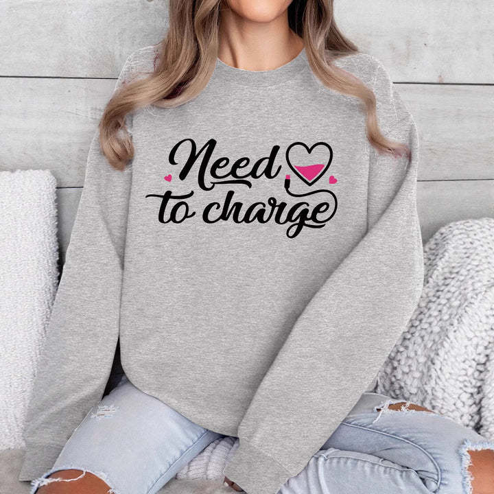 Sweatshirt femme avec citation inspirante de cœur et coupe décontractée Chic & Stil