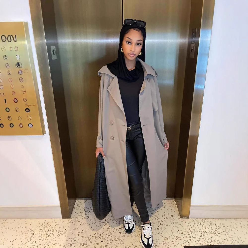 Ladies Oversized Trench Coat Fashion Lune London