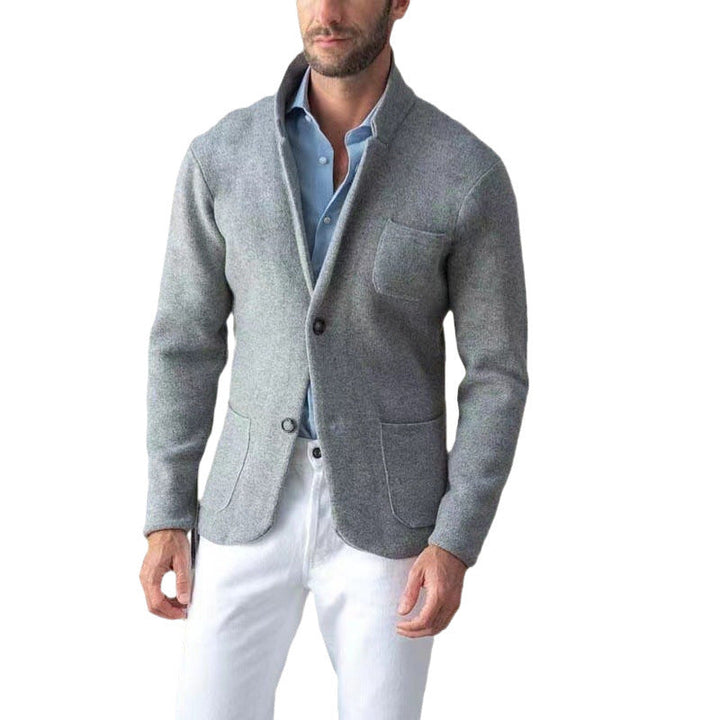 Men's Knitted Blazer with An Elegant Look and Practical Pockets Lune London