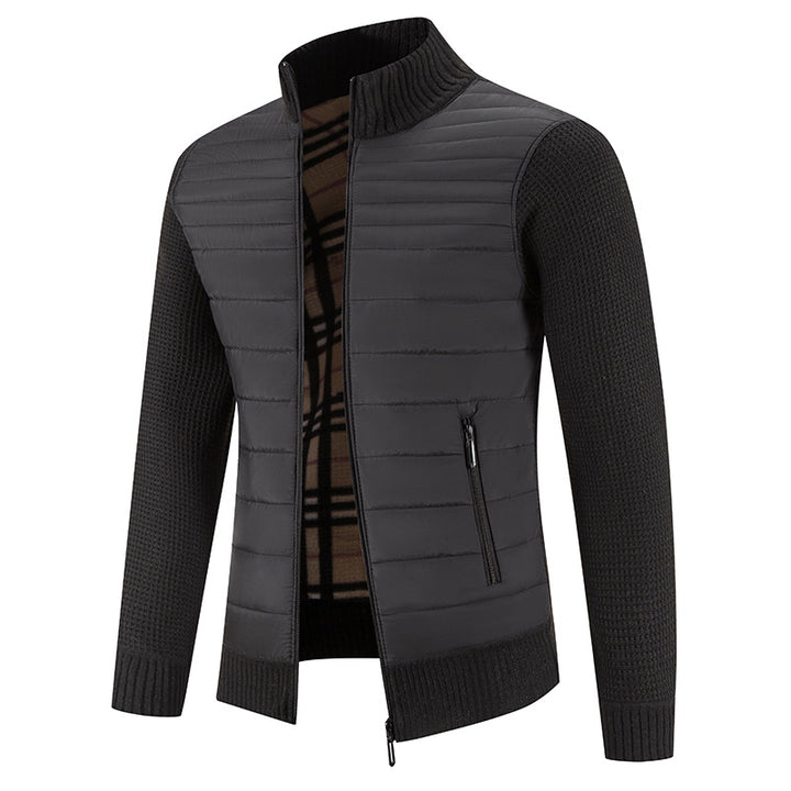 Casual quilted jacket for men with knit sleeves Lune London