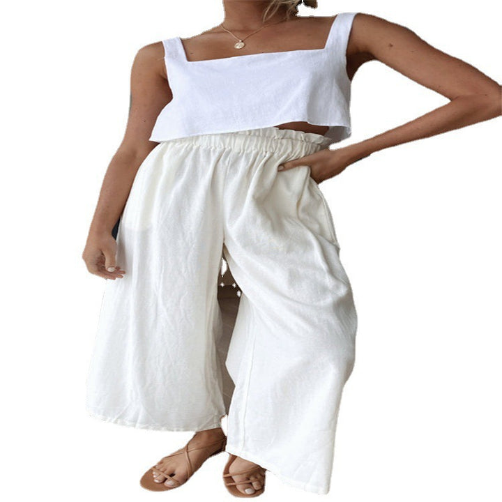 Wide palazzo pants for women with elastic waist and comfortable cut Lune London