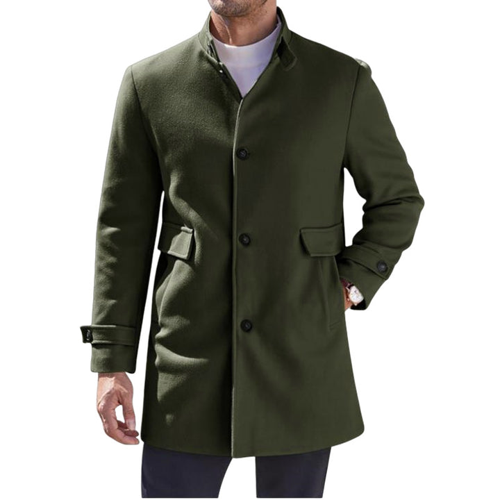 Elegant men's coat with practical high collar and pockets Lune London