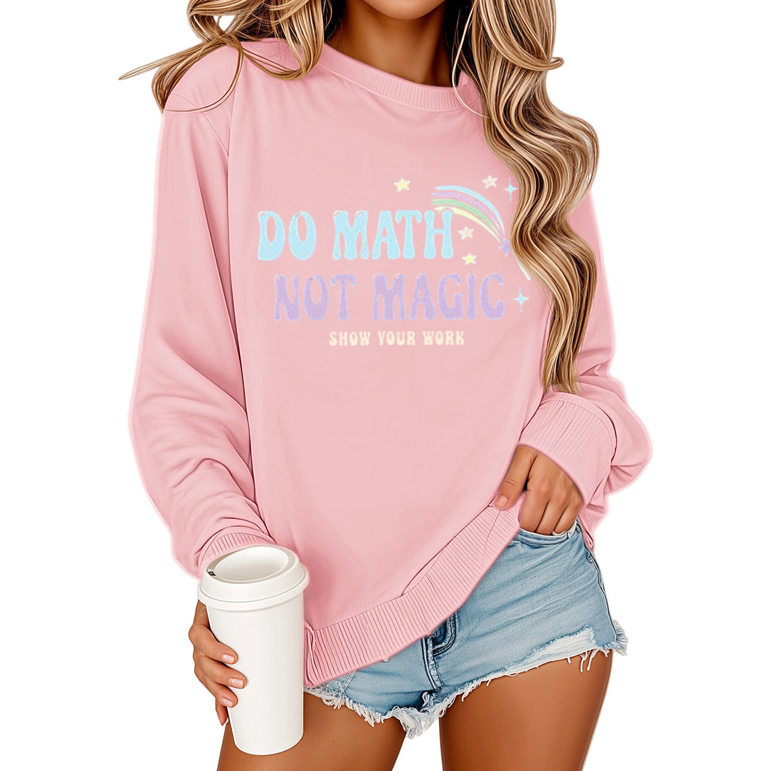 Sweatshirt femme avec impression mathématique motivante et coupe décontractée Chic & Stil