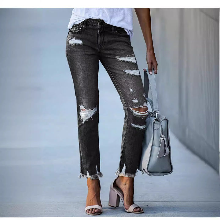 Chic and Stylish Destroyed Jeans for Women