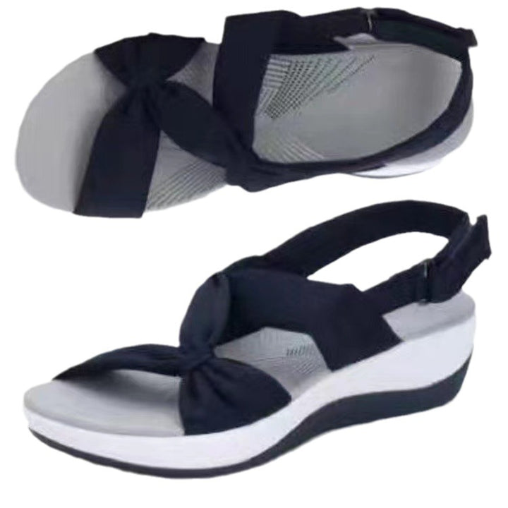 Women's wedge sandals with adjustable strap and comfortable cushioning Lune London
