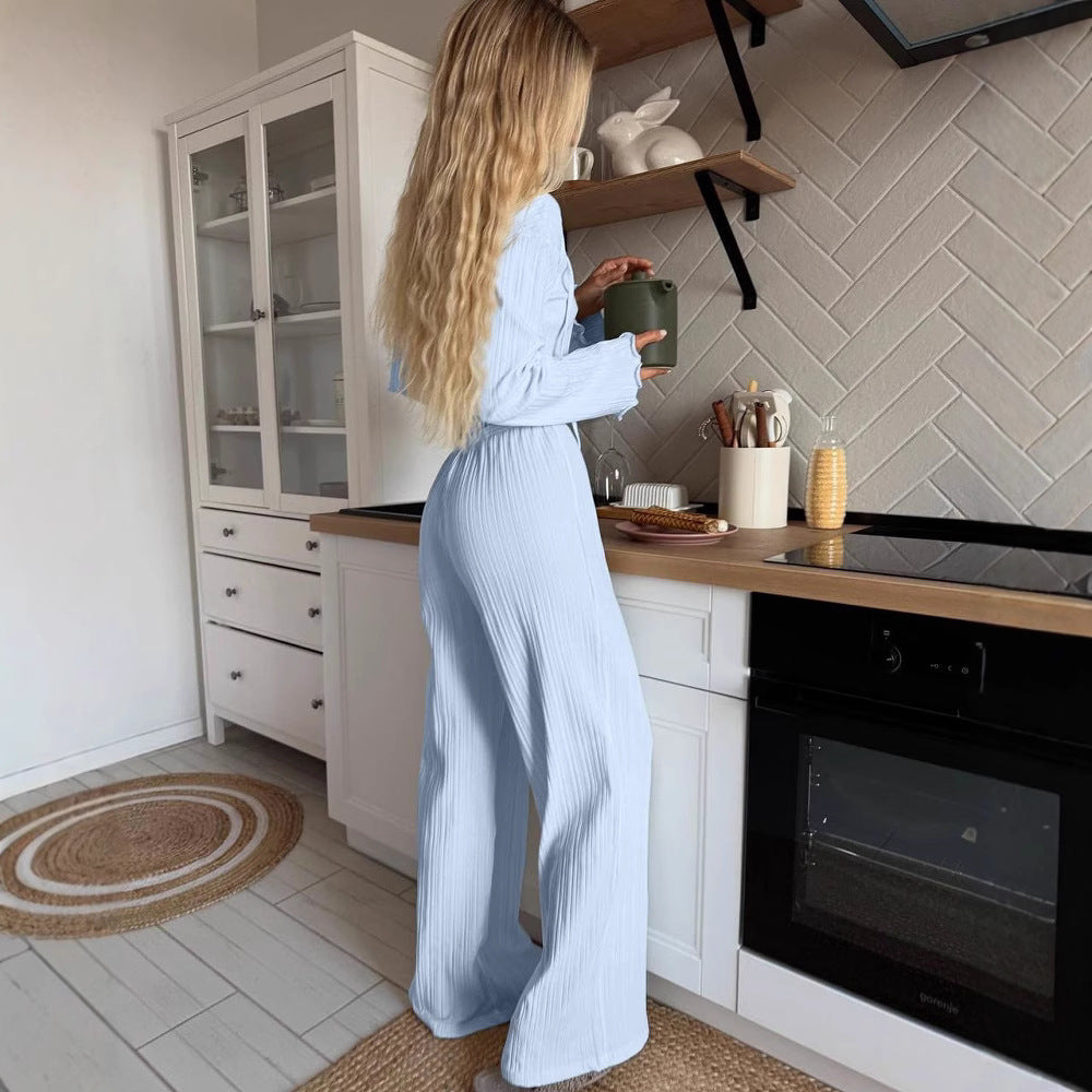 Casual knitted outfit for women with adjustable drawstring Lune London