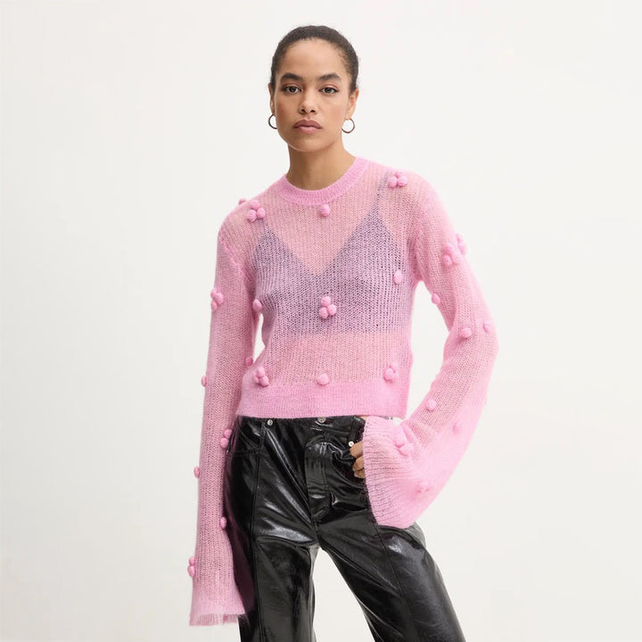 Fashion sweater for women with structured design and puff sleeves Lune London