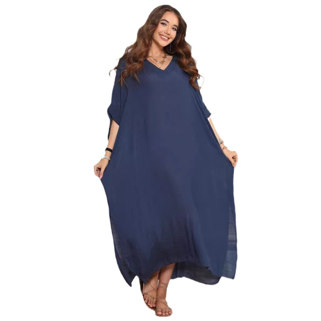 Ladies Tunic V Neck Dress Lune London